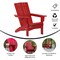 Flash Furniture Red Adirondack Patio Chair with Cupholder LE-HMP-1045-10-RD-GG - alternate 9